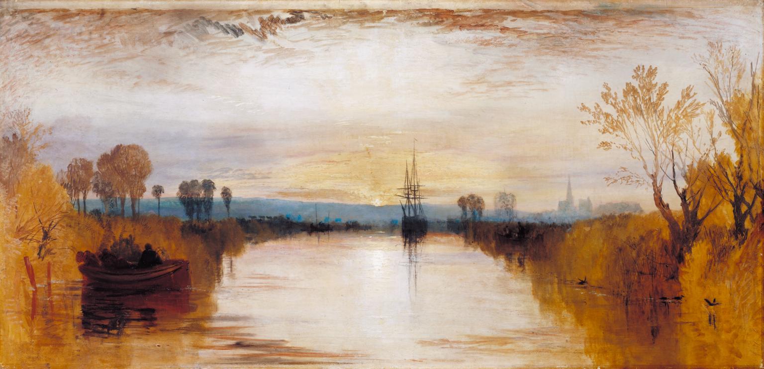 William Turner's painting "Chichester Canal" gives some idea of the eerie light that became commonplace in Britain after the Tambora eruption on the other side of the world.  