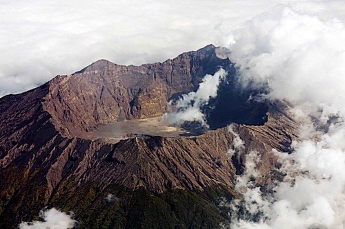Mount Tambora today provides an idea of what happened to it in April 1815. The eruption blew the top off the mountain and left a caldera about 6.5 miles wide.